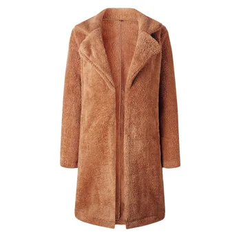 Женская теплая куртка, куртка с длинными рукавами из смесовой шерсти, плюшевый кардиган, пальто, женская куртка, модное уличное пальто, новинка 2021 года