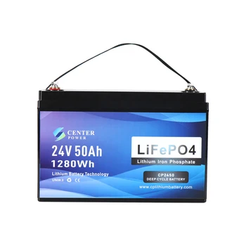 Поставщик литиевых батарей центрального питания аккумулятор LiFePO4 класса A 24v 50ah