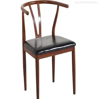 Y-образная спинка стула из кованого железа, мастер-стул, стол и стул для китайского ресторана, имитация домашнего скандинавского простого круглого стула