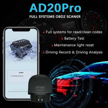 XTOOL AD20 PRO Диагностический Сканер OBD2 ELM 327 Code Reader с функцией HUD AD20 Online Head Up Display Автоматический сканер ad20pro