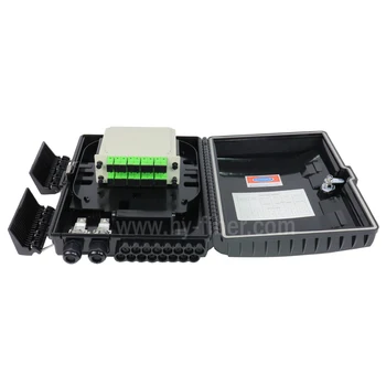 16-портовая клеммная коробка FTTH для 1x8 или 1X16 PLC Splitter Кассета Распределительная коробка ABS