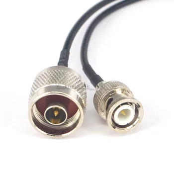Коаксиальный адаптер BNC от штекера к штекеру N, Соединительный кабель с косичкой 20 см RG174