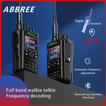 2ШТ ABBREE Walkie Talkie AR-869 GPS Bluetooth APP Программирование Беспроводной Частоты Копирования Air Band Полнодиапазонное радио Type-C