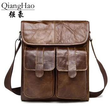 Модные сумки-мессенджеры бренда QaingHao из 100% коровьей кожи, портфель, офисная сумка, качественная дорожная сумка через плечо, сумка для женщин