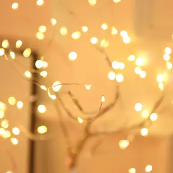 Светодиодный ночник Мини-Рождественская Елка, Гирлянда из медной проволоки, Лампа для детей, украшение дома, спальни, Декор, Сказочный свет, Праздничное освещение