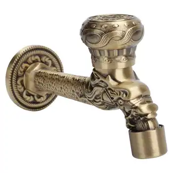 G1 / 2 Настенный водопроводный кран из античной латуни с одним краном холодной воды для стиральной машины в ванной комнате