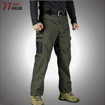 Мужские повседневные брюки с несколькими карманами, военные тактические брюки-карго, походные брюки, Износостойкая тренировочная спецодежда, мужские брюки