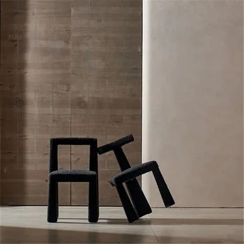 Обеденные стулья из скандинавской ткани для гостиной, кухни, кафе, стул со спинкой, Итальянский Дизайнерский Легкий Роскошный обеденный стул