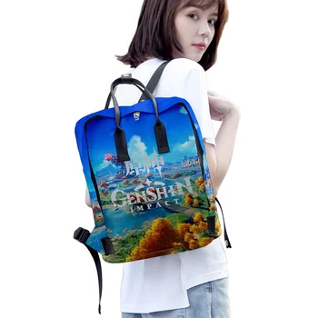 Новые модные рюкзаки с вертикальной квадратной 3D-печатью, модные новинки, сумки