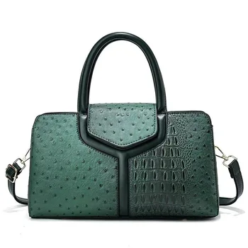Винтажная Модная Женская сумка 2023 Года, Новая Высококачественная Женская сумка Со Страусиным узором, сумка через плечо через плечо