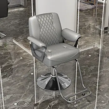 Скандинавские Парикмахерские кресла для парикмахеров-стилистов Удобное Парикмахерское кресло для отеля, Кресло для стрижки волос на вилле, Кресла для гримерки со спинкой H
