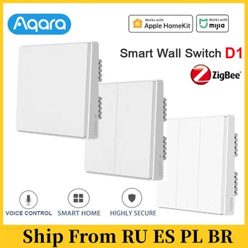 Настенный Выключатель Aqara D1 Smart Zigbee Wireless Key Light Пульт Дистанционного Управления Zero Line Fire Wire Switch С Нейтральным приложением Xiaomi Mijia APP /БЕЗ него