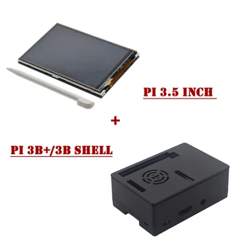 Raspberry Pi 3 Model B + 3,5-дюймовый Сенсорный экран 480 * 320 TFT LCD + ABS Корпус, Черная коробка, также для Raspberry Pi 3 Model B / 3B +