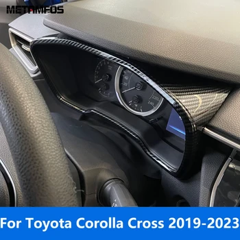 Для Toyota Corolla Cross 2019-2022 2023 Приборная панель из углеродного волокна Рамка приборной доски Отделка Наклейки Аксессуары для укладки автомобилей