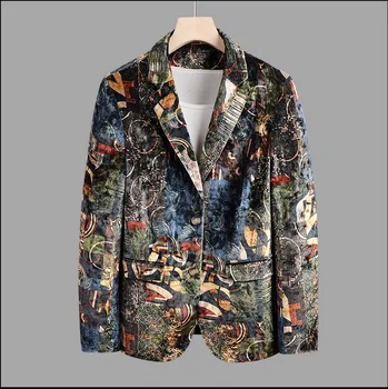 T06456 Модные мужские пальто и куртки 2023 для подиума, роскошный известный бренд, европейский дизайн, мужская одежда для вечеринок