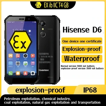 Hisense-teléfono inteligente D6 resistente al agua, a prueba de explosiones, Android 8,1, 4GB, 64GB, Batería grande, altavoces s