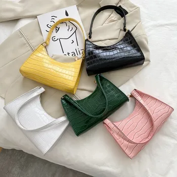 Модная изысканная сумка для покупок, ретро Повседневные женские сумки-тоут, сумки через плечо, женская кожаная однотонная сумка на цепочке для женщин 2021