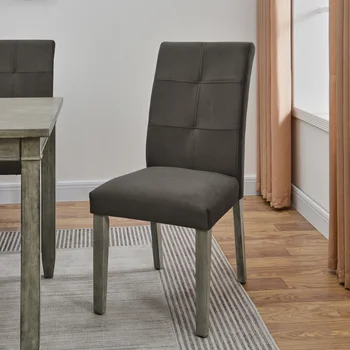 Приставной стул Обеденные стулья для столовой Кофейные (набор из 2 штук) из массива дерева для кофе [на складе в США]