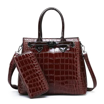 Хит 2020, Женская сумка через плечо, роскошная высококачественная Классическая сумка из крокодиловой кожи, Брендовая дизайнерская сумка-мессенджер большой емкости