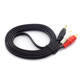 Вспомогательный кабель-адаптер для наушников AUX от 3,5 до двойного кабеля Lotus Y RCA для наушников, гарнитуры, кабеля для наушников.