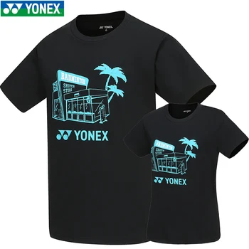 2023 YONEX Теннисная футболка матч бадминтон футболка с коротким рукавом одежда быстросохнущая спортивная Майка топ 115223 мужчины женщины поло