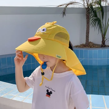 Летняя детская панама, двусторонние пляжные солнцезащитные шляпы, Дышащая детская рыбацкая кепка с динозавром из мультфильма Для мальчиков и девочек, защита от ультрафиолета