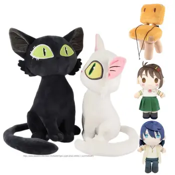 28 см Suzume No Tojimari Плюшевая Игрушка Daijin Cat и Sadaijin Black Cat Плюшевая Мягкая Кукла-Животное Подарок на День рождения для Маленьких Детей