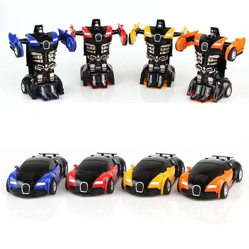 Трансформация Мини 2 В 1, автомобиль, игрушка-робот, аниме-экшн, столкновение, трансформирующая модель, деформация транспортных средств, подарок для игрушечных детей