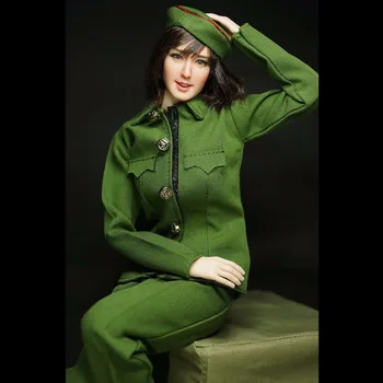 В наличии PH 1/6 Корейская женщина-солдат, весна-осень, обычная зеленоватая военная форма, костюм для 12-дюймовой модели Азиатской фигурки.