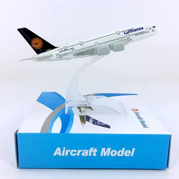 14 см 1: 400 Airbus A380-800 модель самолета Lufthansa с базовым сплавом самолет самолет коллекционный дисплей коллекция игрушечных моделей