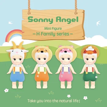 Семейная Серия Sonny Angel H Mini Figure Blind Box Kawaii Animal Model Куклы-Сюрпризы Guess Bag Игрушка Mystery Boxes Автомобильный Орнамент