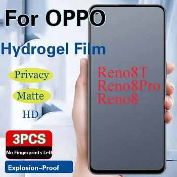Reno8T Матовая гидрогелевая пленка для OPPO Reno 8 Pro Privacy Screen Protector Reno8 Soft Anti Peeping HD С полным покрытием Синего цвета