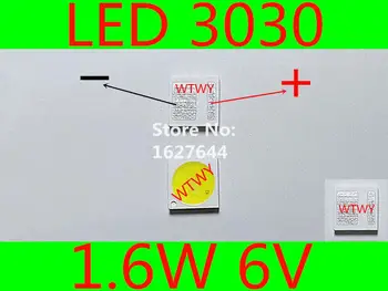 50ШТ AOT Светодиодная Подсветка 1.6 Вт 6 В 3030 Холодный Белый Для светодиодной Подсветки ЖК-телевизора 3030C-W3M3