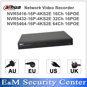 Оригинальный сетевой видеорегистратор Dahua на английском языке NVR5416-16P-4KS2E NVR5432-16P-4KS2 16/32/64 канала 1.5U 4HDDs 16PoE 4K & H.265 Pro