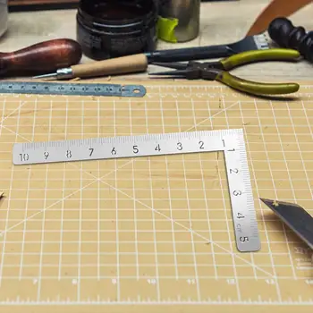 Квадратная линейка L Масштабная линейка 90 градусов для инструментов для изготовления моделей, художественное обрамление своими руками