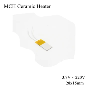 28x15mm 5V 12V 110V 220V MCH Металлокерамический Нагреватель Высокотемпературный Квадратный Глиноземный Электронагревательный Щит Plate Band HTCC Dry