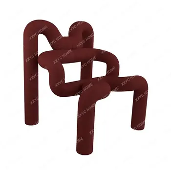 Дизайнерское кресло-паук, Лениво Изгибающееся кресло в форме металлической водопроводной трубы, Креативный выставочный зал, кафе, Домашнее кресло