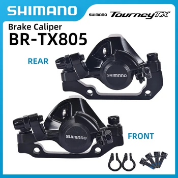 Shimano Tourney BR TX805 Суппорт Дискового Тормоза BR-TX805 со Полимерными Накладками Передний Задний Тормоз MTB Механический дисковый тормоз для Cal