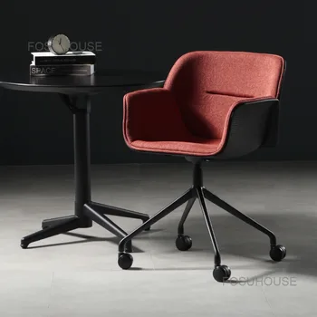 Современное Домашнее компьютерное кресло со спинкой из скандинавской роскошной ткани Офисные стулья с поворотным подъемным креслом Офисная мебель из ткани Игровое кресло