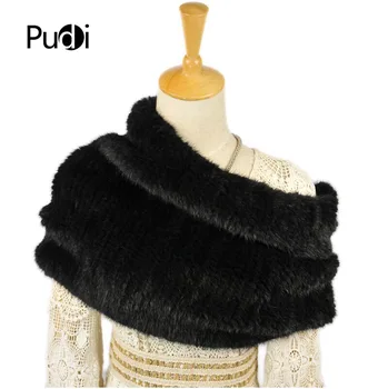 SCM047 Черный шарф из 100% натурального меха норки, женская зимняя шаль из норки, теплые однотонные модные шарфы
