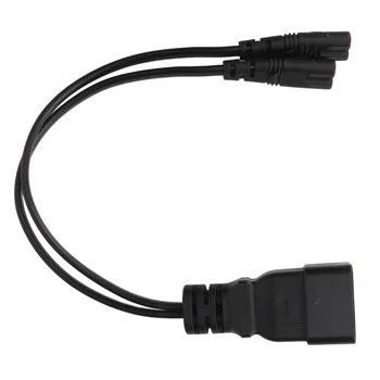 Двойной шнур IEC320 C7-C20 Универсальный Y-образный кабель-разветвитель 12,6 дюйма