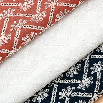 Новые красочные Аксессуары из ажурной кружевной ткани, Хлопчатобумажная ткань, Вышитая юбка для шитья, 130 см, 1 ярд