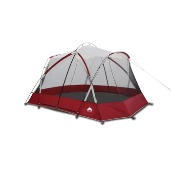 Палатка-домик с экраном 13X11, с двумя большими входами, красная, 1-комнатная всплывающая палатка