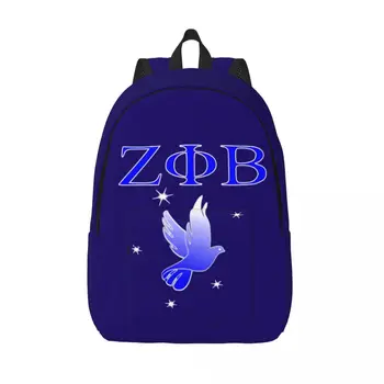 Индивидуальный брезентовый рюкзак Zeta Phi Beta и 5 звезд для женщин и мужчин, базовая сумка для книг для школы, колледжа, женского общества, сумки ZOB