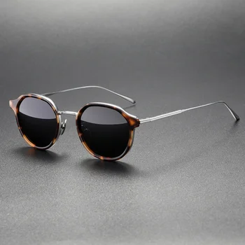 Чистый Титан Поляризованные Солнцезащитные Очки В Оправе Винтажные Мужские Очки Высшего Качества Goggle Для Вождения На Открытом Воздухе Солнцезащитные Очки Для Женщин