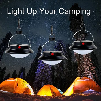 40LED Портативная палатка, походный светильник, ночная рабочая лампа, 3 режима, зонт, ночная лампа, походный фонарь, батарея AAA / 18650