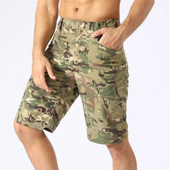 Мужские военные шорты-карго, спортивные камуфляжные тактические джоггеры для бега трусцой, походные шорты, свободные рабочие повседневные короткие брюки, плюс размер 5XL