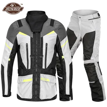 Водонепроницаемая мотоциклетная куртка LYSCHY, мужские и женские костюмы для езды на мотоцикле, Светоотражающая куртка для мотокросса, одежда с защитой CE