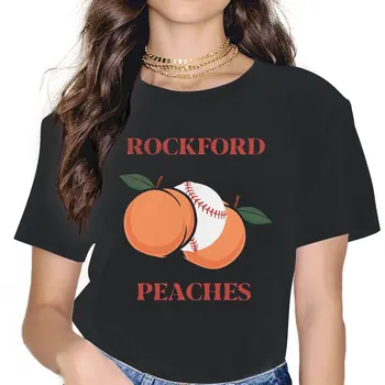 Женские футболки Rockford Peaches Baseball 2 A League of Their Own Одежда Хипстерская футболка с коротким рукавом и круглым вырезом