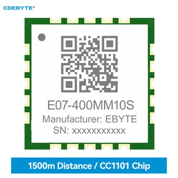Беспроводной модуль TI CC1101 433 МГЦ CDEBYTE E07-400MM10S 10dBm 1,5 км Поддержка отверстия для штамповки RSSI Сверхмалый Размер SMD Модуля